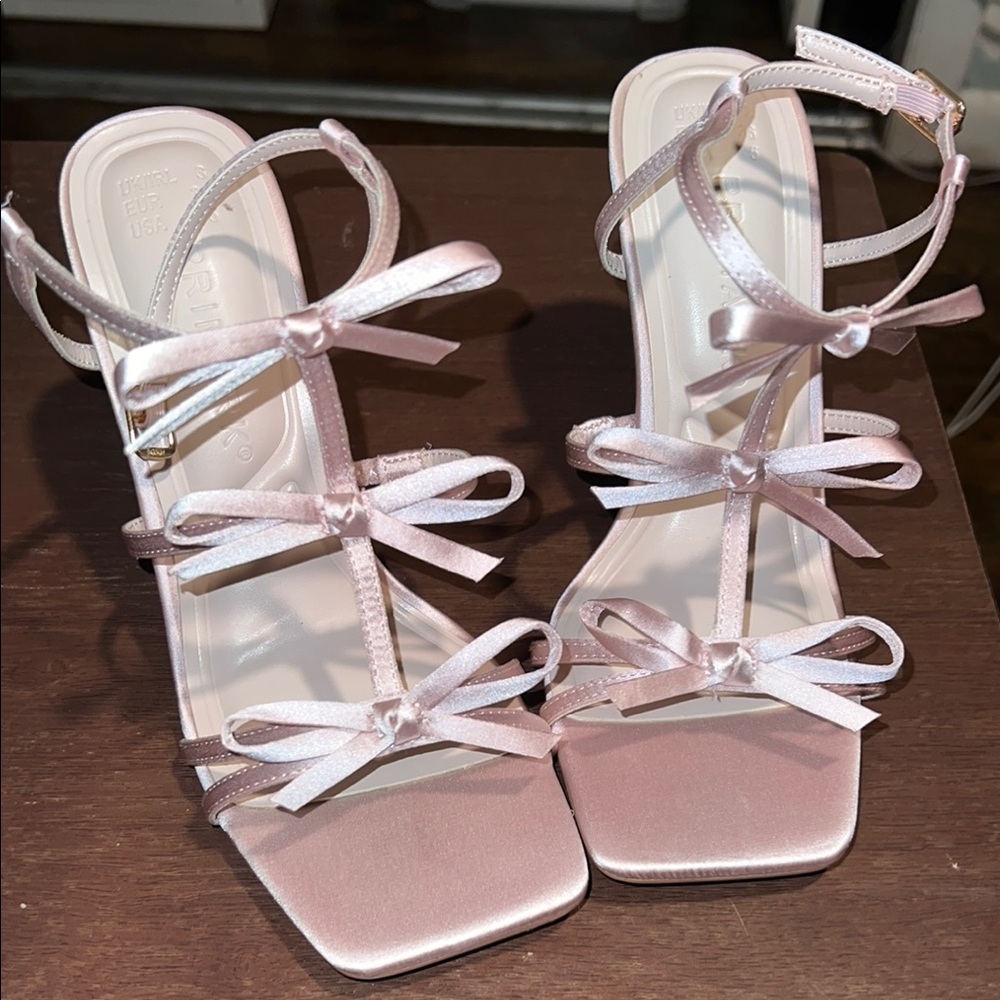 Elegant Pink Strappy Heels